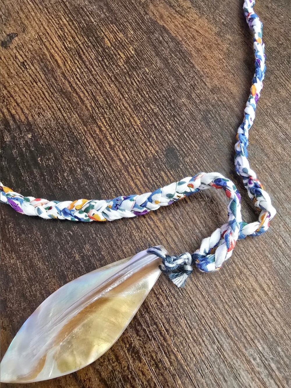 Nwt-Free People X Ariana Ost ,The Era Strand Necklace, Blue/White/Shell — image 6 of 8